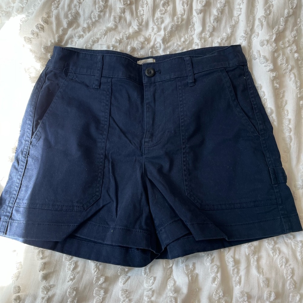 J. Crew Blue Cargo Shorts with Tailored Fit